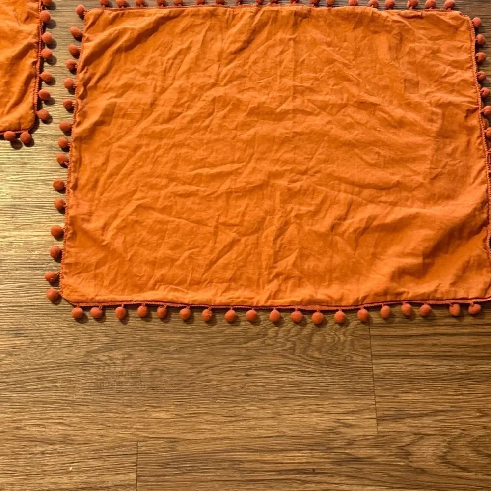 OEKO-TEX Rust Orange Rectangle Pillow Cases  Set of 2  Garment 20” x 24”
